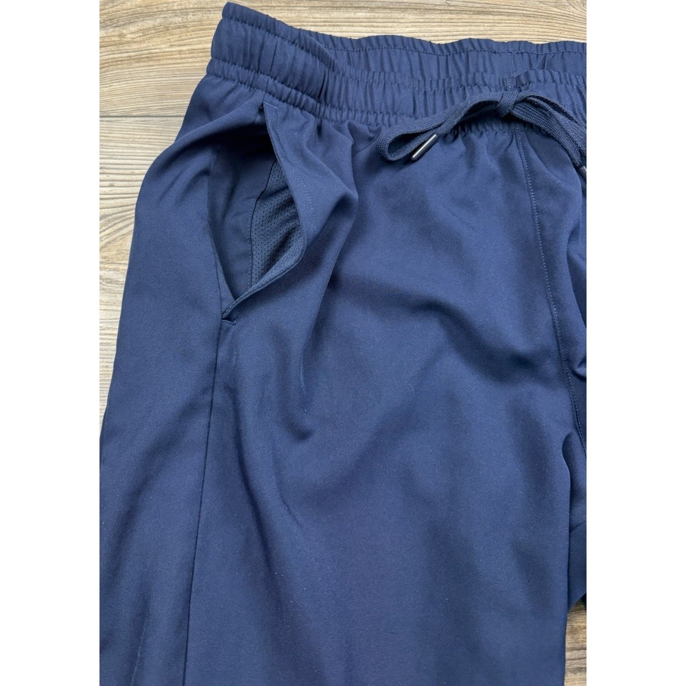 Nike Track Pants Mens Large Blue White Dri-Fit Athletic Snap Bottoms Warm Up Y2K - Picture 5 of 14